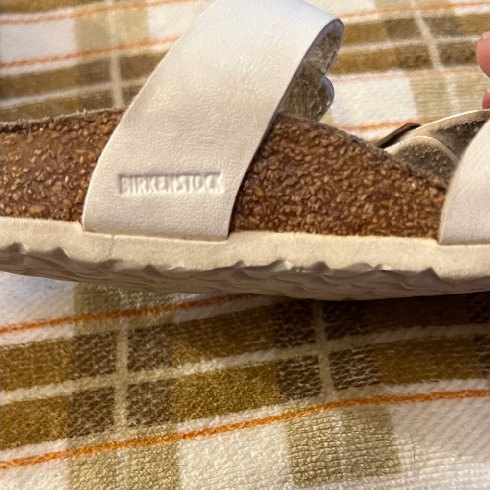 Birkenstock Kids White Double Strap Sandals - Picture 2 of 4